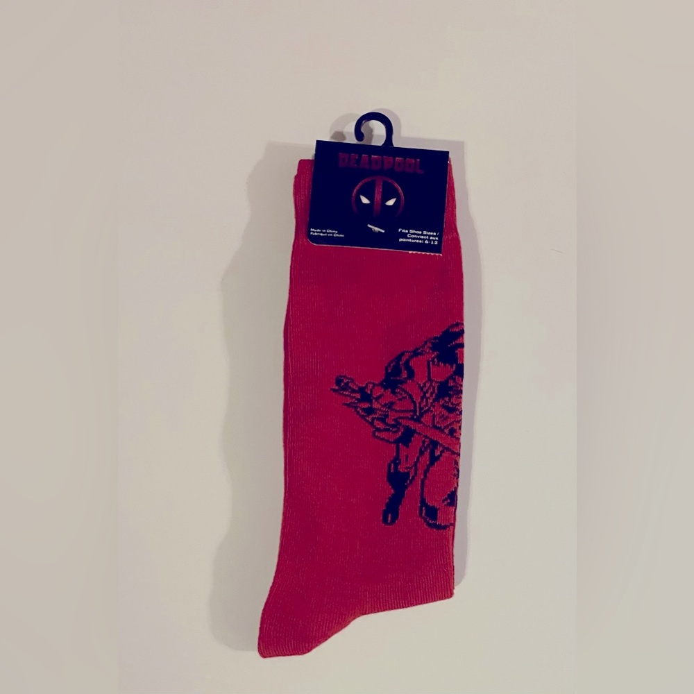 🔹3/$20 Fun Novelty Socks Featuring Deadpool